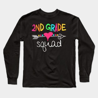 2nd Grade Squad Second Teacher Student Team Back To School Long Sleeve T-Shirt